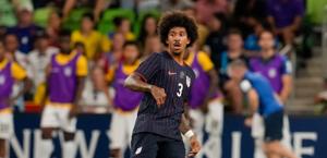 Oct 10, 2025; Austin, Texas, USA; United States defender Chris Richards (3) passes the ball during the second half at Q2 Stadium. Mandatory Credit: Scott Coleman-Imagn Images