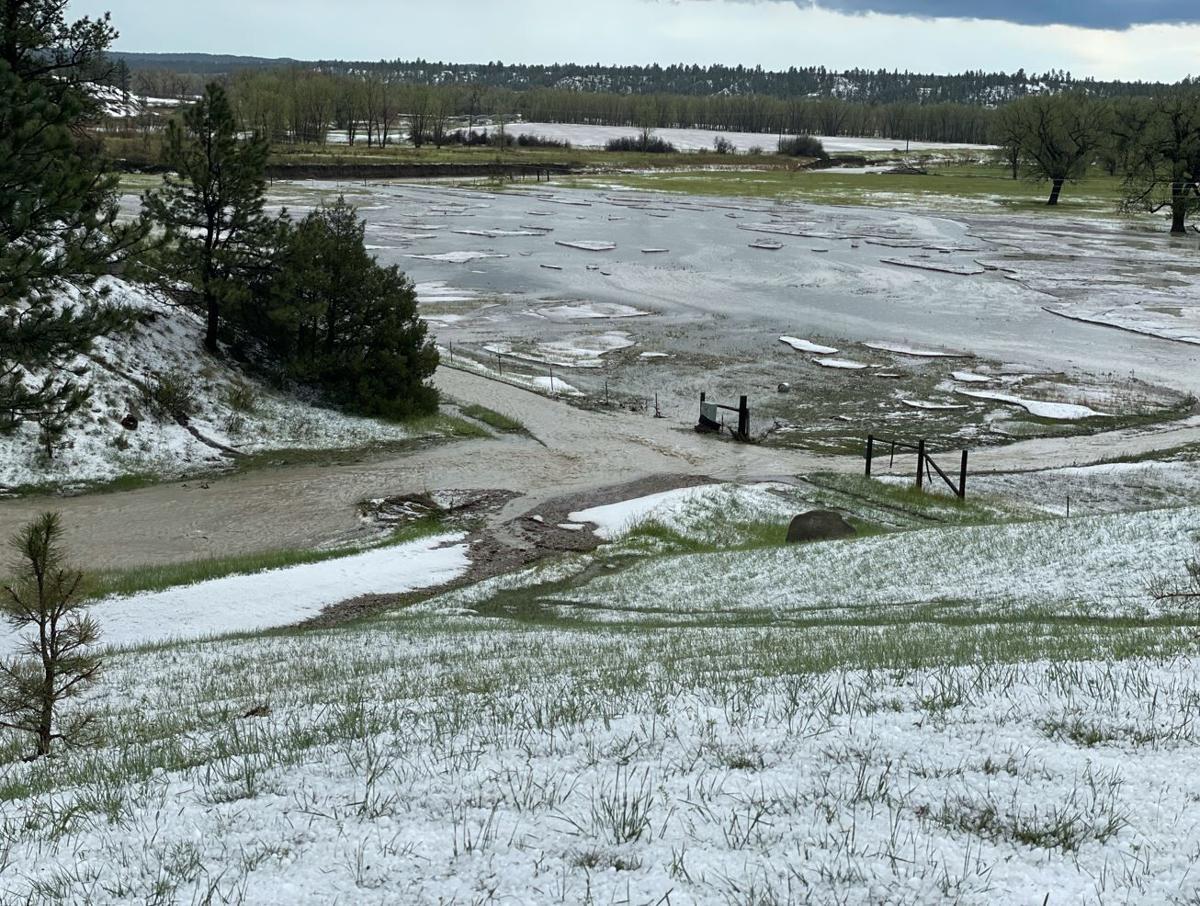 Powerful storm drops up to 8 inches of hail Thursday with runoff flooding  the Musselshell River