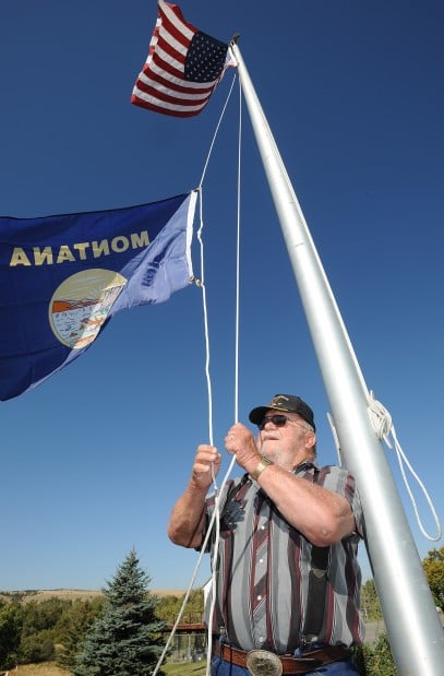 Raising the flags