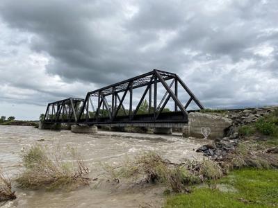 Abandoned railroad bridge