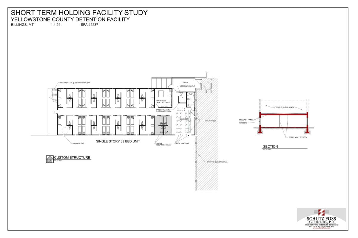 Shortterm jail layout