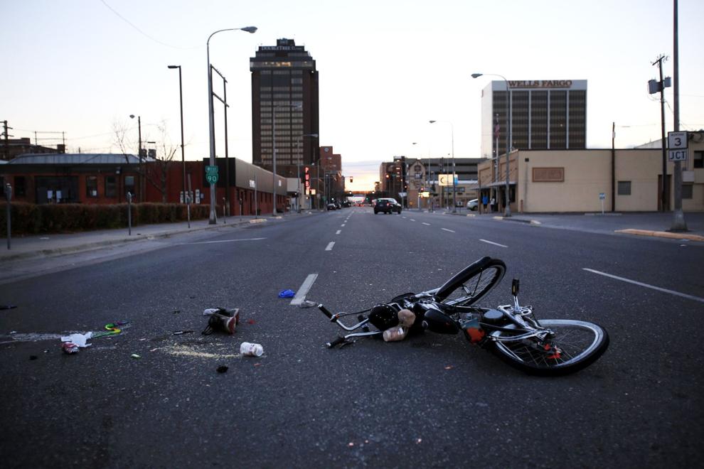 Bike at accident scene Local News