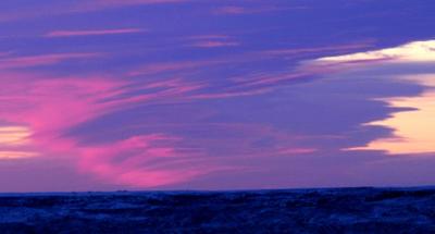 Lenticular clouds over the Bighorn Mountains