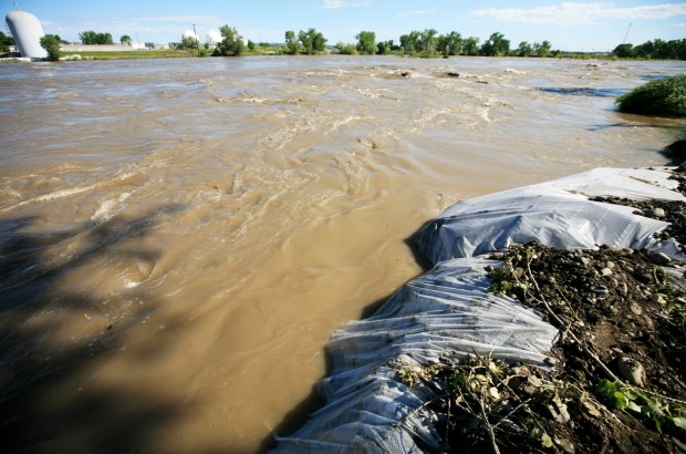 Yellowstone River flooding park near Laurel