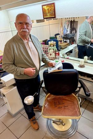 The chair where members of the Beatles had their hair cut.