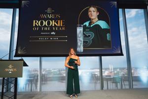Boston Fleet defenseman Haley Winn was named PWHL Rookie of the Year.