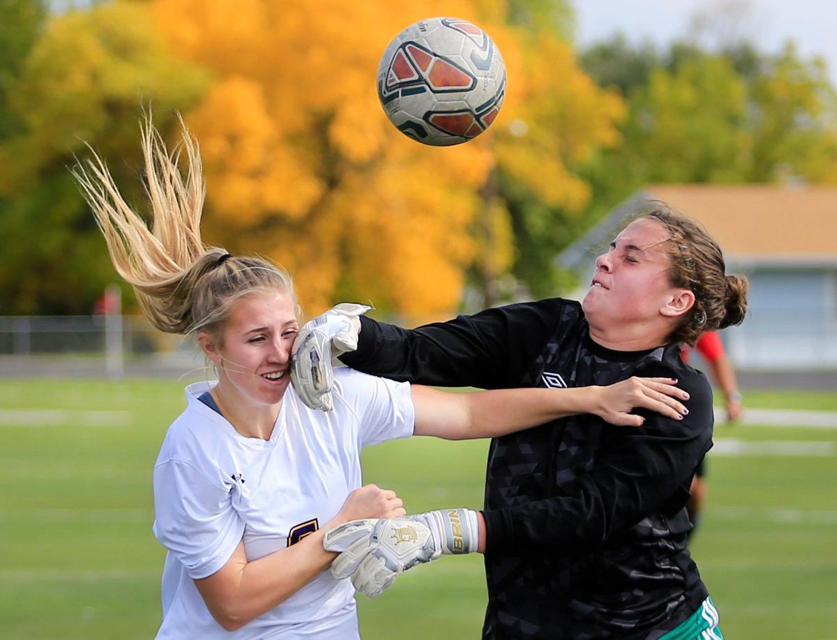 Fighting for the ball