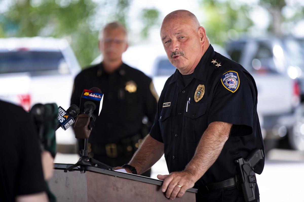 Police chief Rich St. John speaks