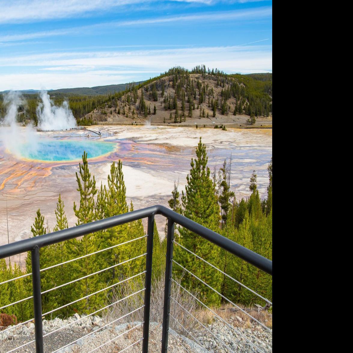 New Grand Prismatic Spring Overlook Opens To Public Outdoors