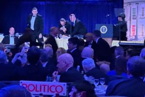 Trump rushed off stage at White House Correspondents’ Dinner