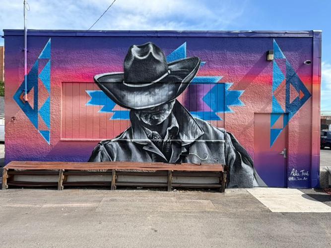 New Downtown Mural Brings Montana Cowboy Portrait to First Avenue North