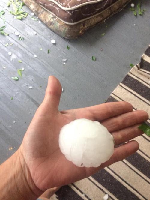 Tennis ball-sized hail