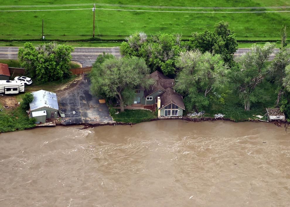 Photos Aerial views of flooding on the Yellowstone