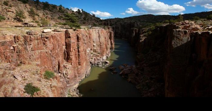 The remote Fremont Canyon Bridge near Alcova Wyo
