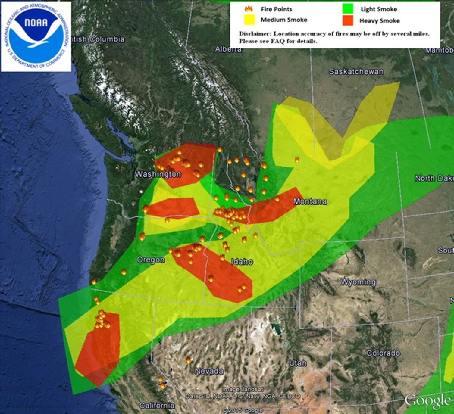 Washington Wildfire Smoke Map