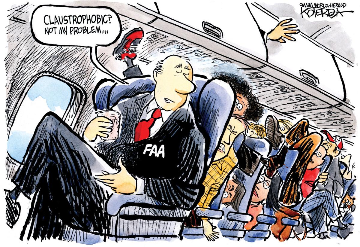 Crowded airliners