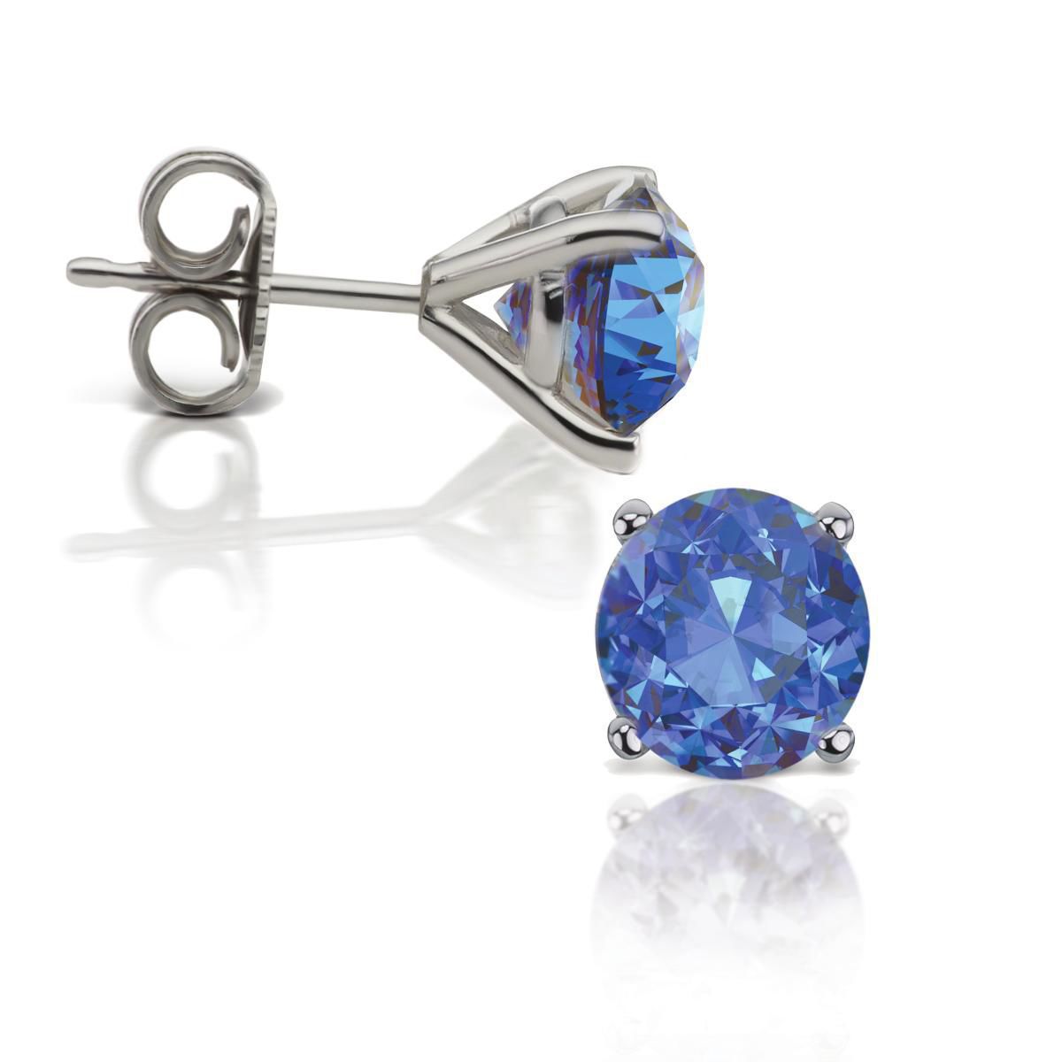 Yogo sapphire deals stud earrings