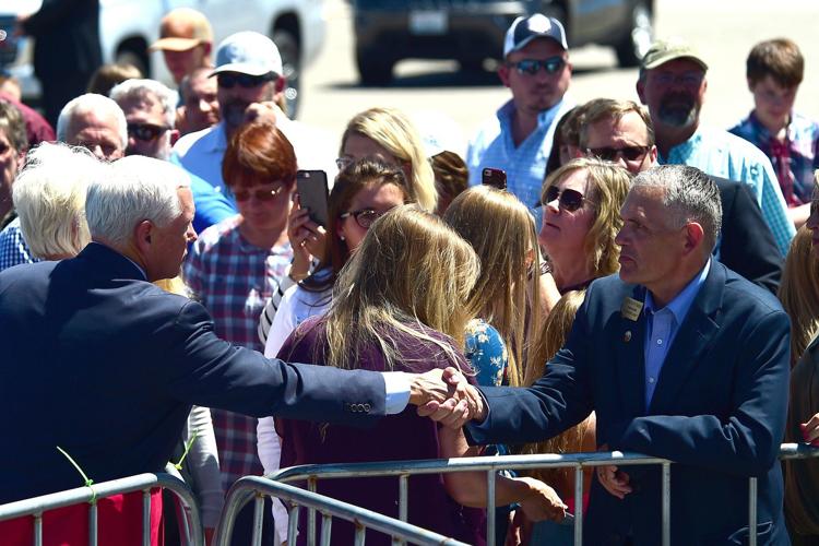 Pence arrival