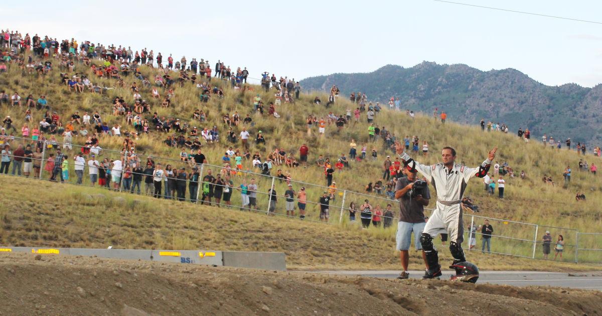 Stuntman Breaks Reverse Car Jump Record At Evel Knievel Days