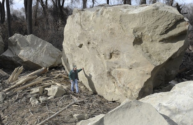 Slides That Look Like Rocks Huge rock slide at Four Dances goes mostly unnoticed