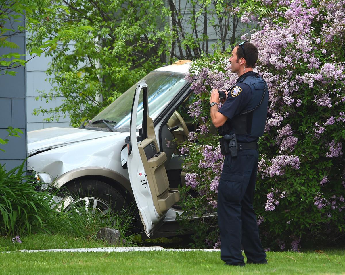 Crash into house