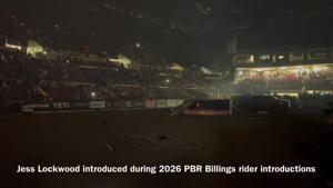 Volborg's Jess Lockwood introduced at PBR Billings