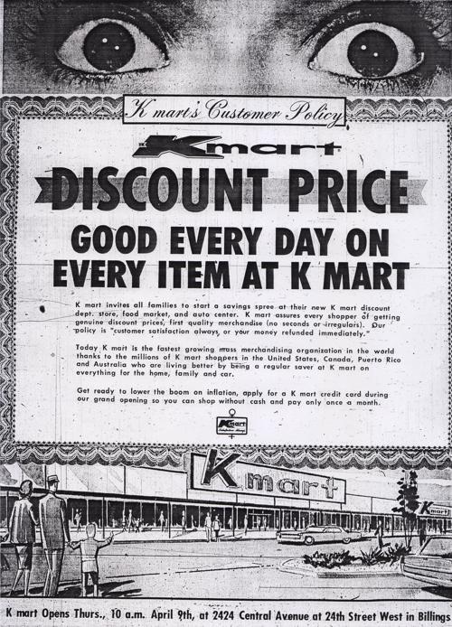 Kmart Grand Opening Ad 1970 Billingsgazette Com