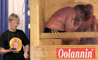 Sauna competitors sweat it out at world championships