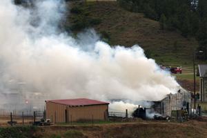 Photo: Barn destroyed by fire in Lockwood