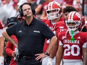 Indiana Head Coach Curt Cignetti during the Indiana versus Howard football game at Memorial Stadium on Saturday, Sept. 12, 2026.