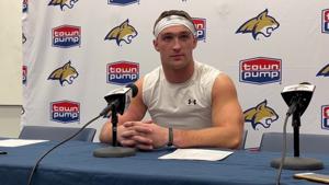 Zac Crews after Montana State's Gold Rush win over Butler