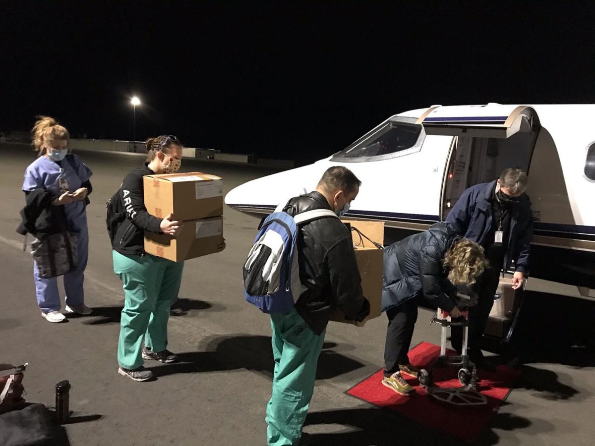 A vaccination team bound for Havre