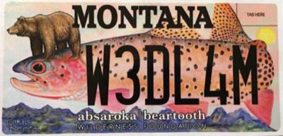 Absaroka-Beartooth Wilderness Foundation license plate