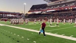 Grizzlies take the field for warmups at Oregon State