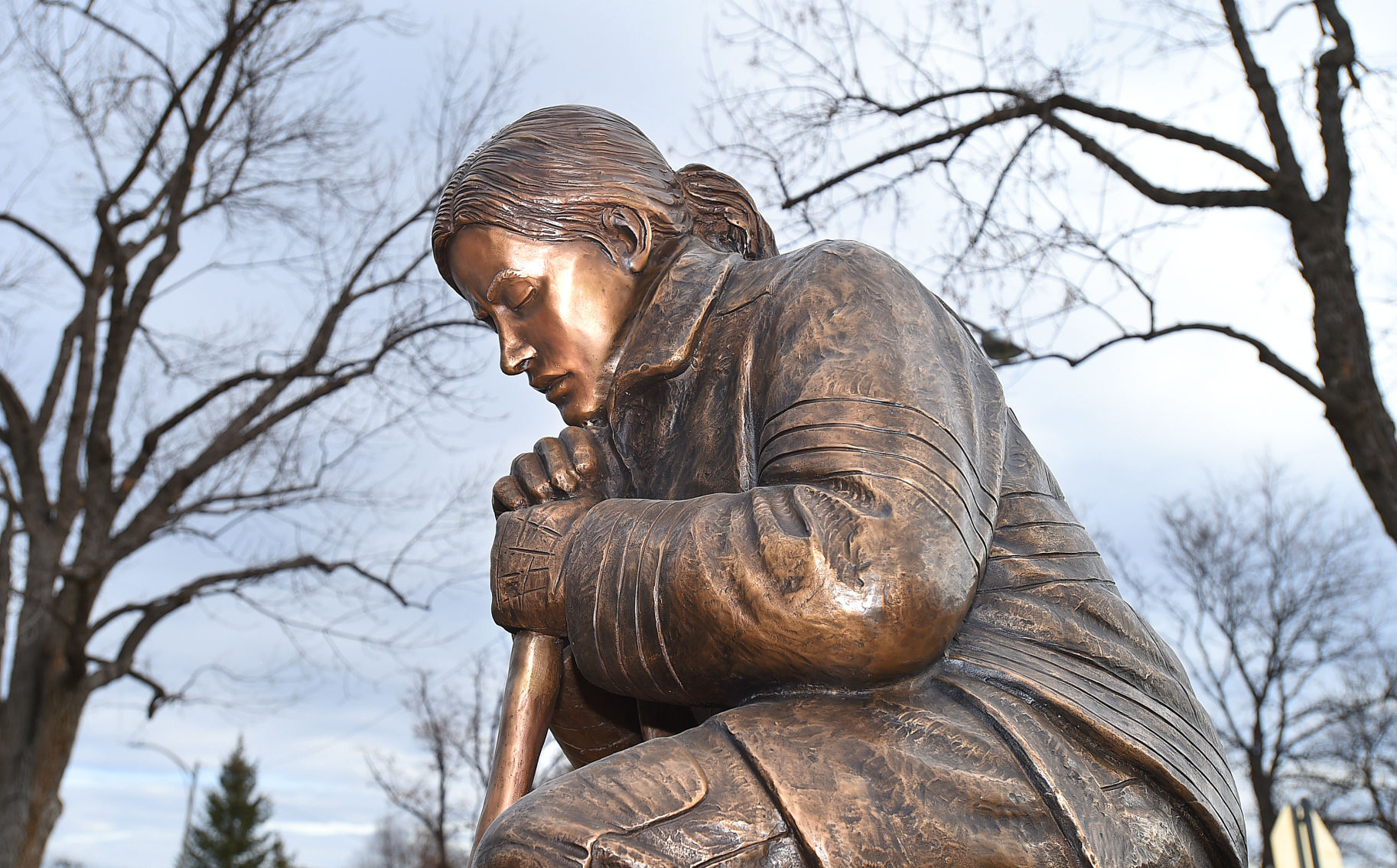 Photos Bronze statues installed at Firefighter Memorial