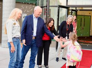 Gov. Gianforte welcomes Evergreen students on first day of school