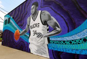 This mural of Giannis Antetokounmpo is at 3600 S. Clement Ave.