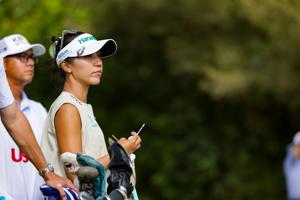 Lydia Ko waiting on the 13th hole during the first round of the 2026 U.S. Women's Open Presented by Ally at The Riviera Country Club in Pacific Palisades, Calif. on Thursday, June 4, 2026.