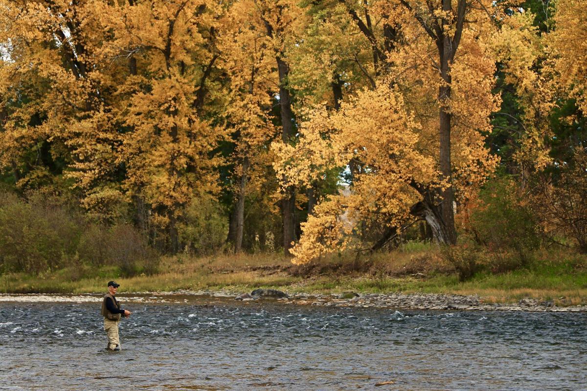 Author fishing the upper Blackfoot River