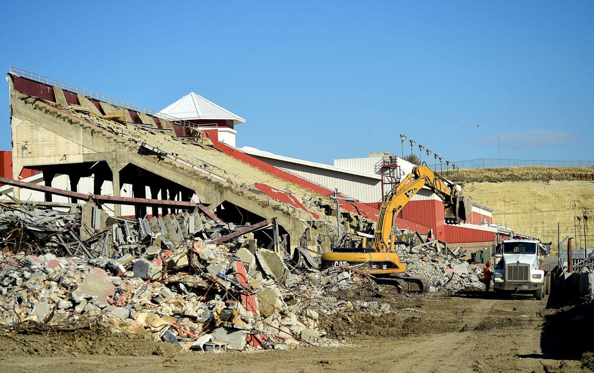 Grandstand demolition