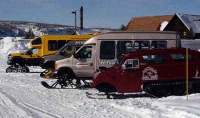 tour contracts concessions wary yellowstone operators winter billingsgazette coaches operated parked faithful guides snow private