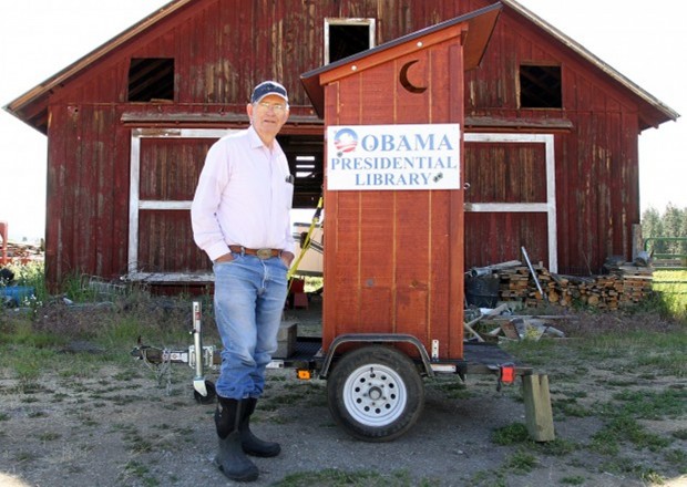 Obama Presidential Library' creator says outhouse 'meant to poke fun'
