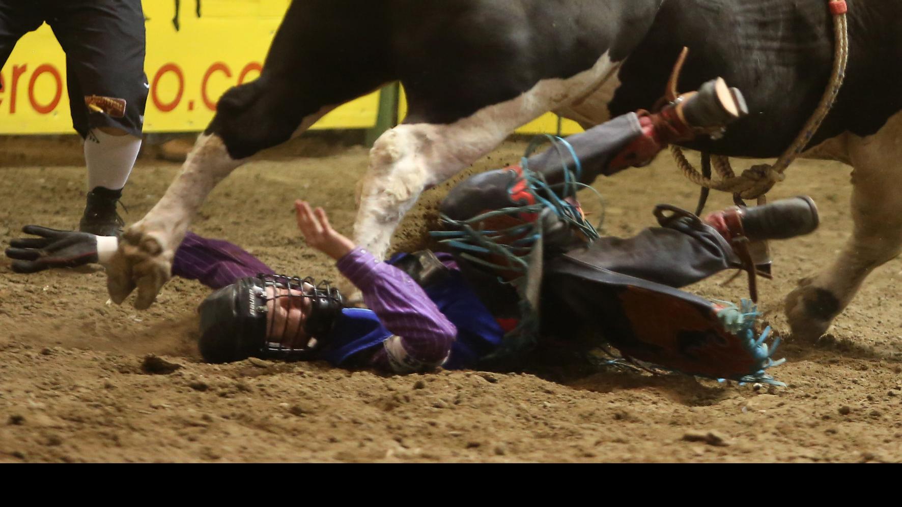 Bull steps on rodeo rider's chest in Wyoming, sending him to ...