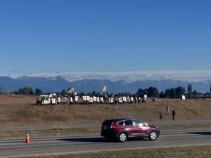 Trump rally protest