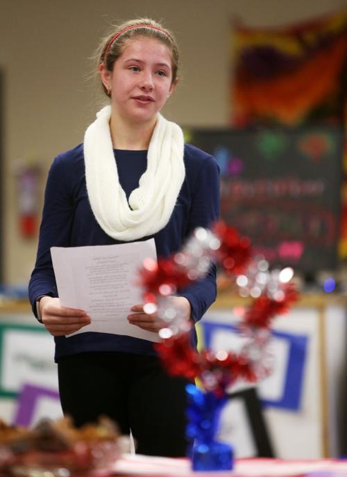 Karissa Tranchita reads a poem