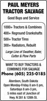 MEYERS TRACTOR SALVAGE LLC - Ad from 2024-05-02