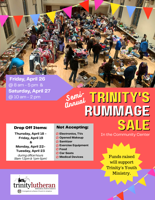 Trinity Lutheran's Semi-Annual HUGE Rummage Sale!