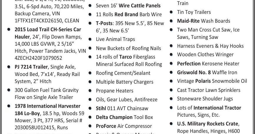 CORY NEUMILLER AUCTIONEERS LLC - Ad from 2026-04-30