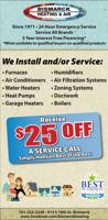 BISMARCK HEATING & AIR CONDITIONING - Ad from 2024-05-04