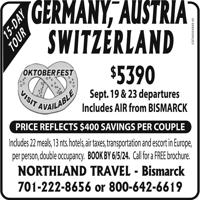 NORTHLAND TRAVEL - Ad from 2024-04-27
